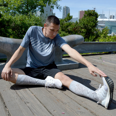 Space Dyed Cotton Grey/White Energy Socks